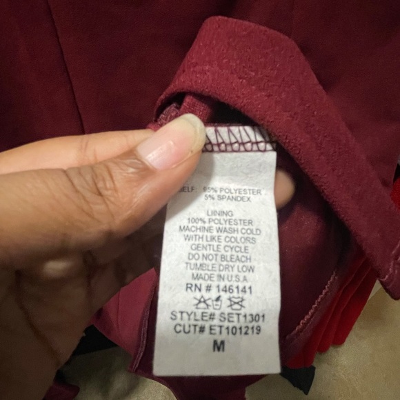 Burgundy Fashion Nova Skirt and Blazer Set, Medium - Picture 4 of 6